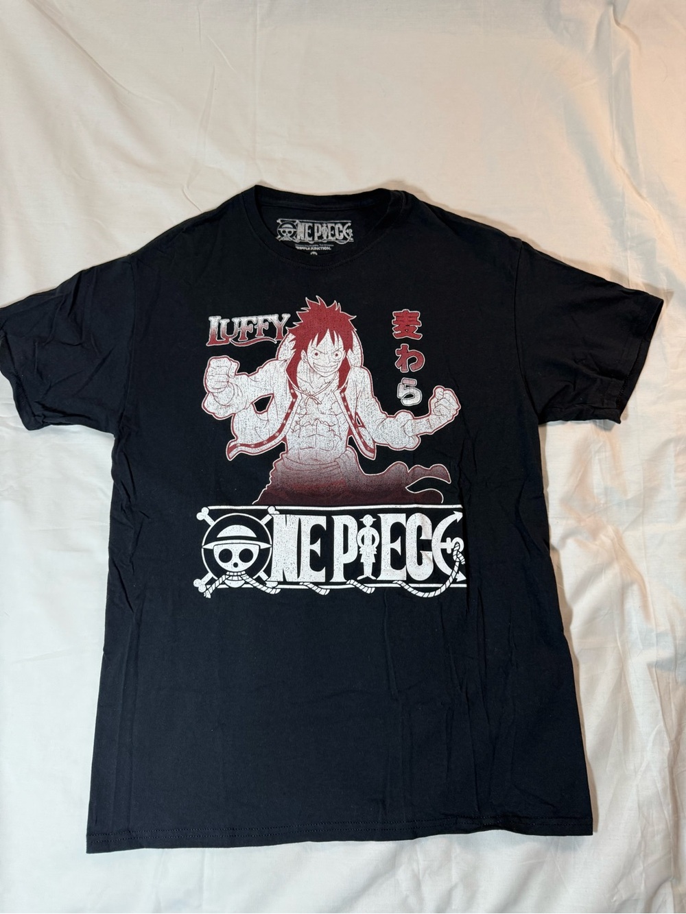 Ripple Junction One Piece Luffy Graphic Tee - Black, Red, White